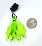 Bat Pendant - Lime Green