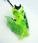 Bat Pendant - Green Moon