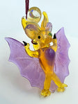 Bat Pendant - Moon Opal, Yellow & Purple