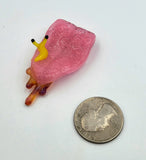Yellow Slug On Dripping Tongue Pendant