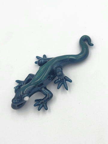 Teal Lizard Pendant